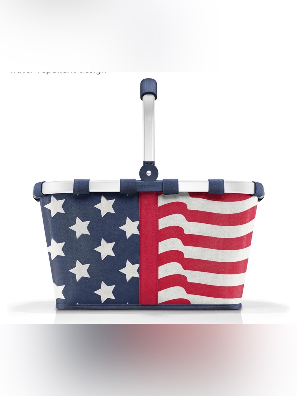 Patriotic Stars & Stripes Collapsible Shopping Tote/Basket - Red, White, Navy